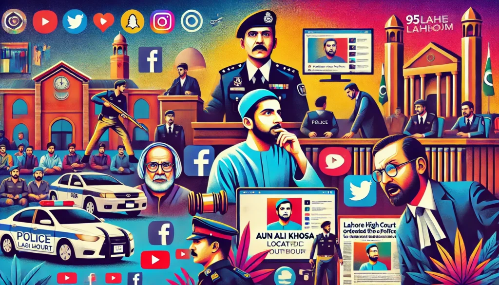 Lahore High Court Orders Police to Locate Abducted YouTuber Aun Ali Khosa Amid Rising Concerns